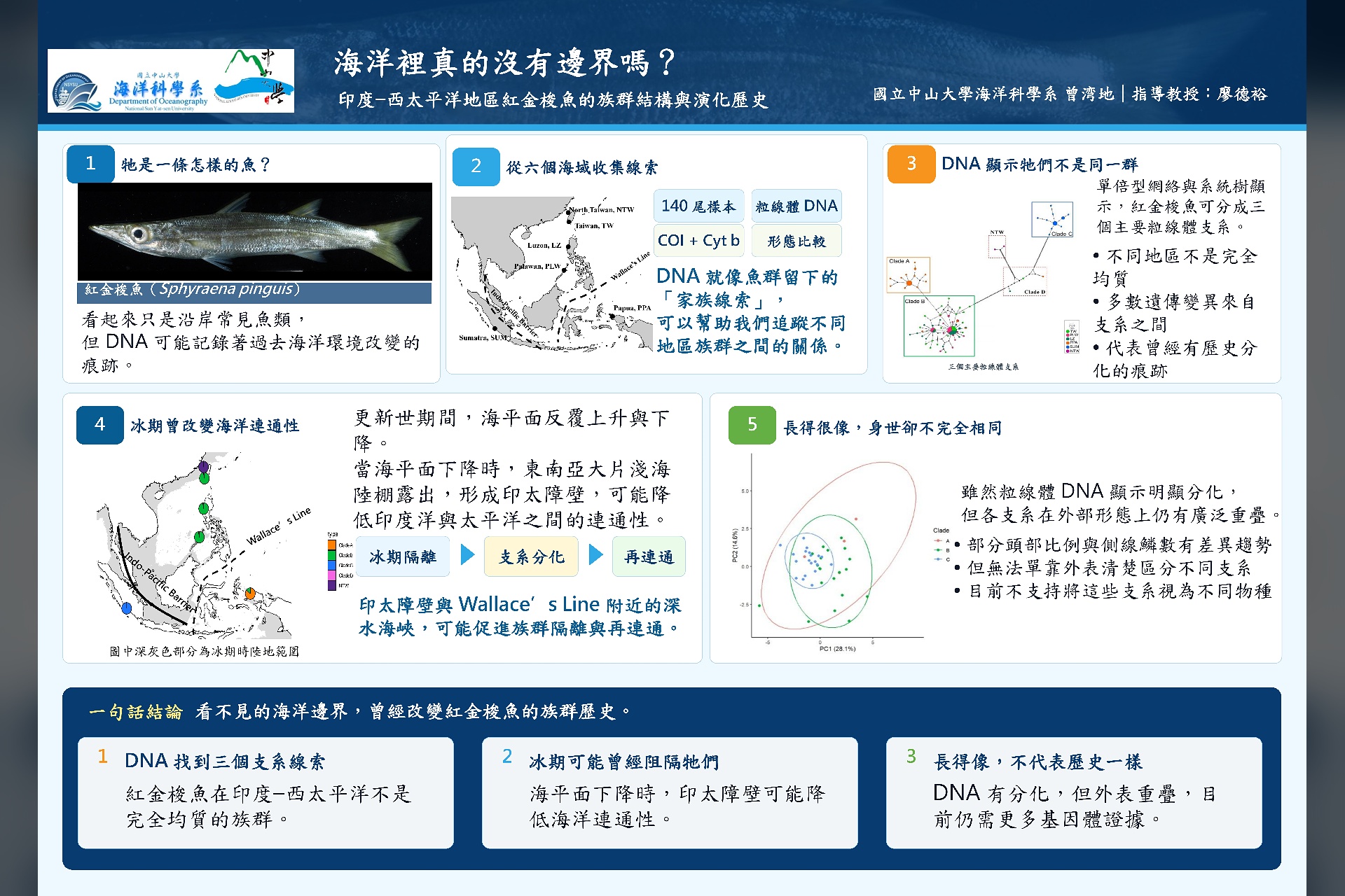 海洋裡真的沒有邊界嗎？印度西太平洋地區紅金梭魚的族群結構與演化歷史